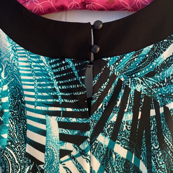 Teal and black dress - Picture 3 of 3